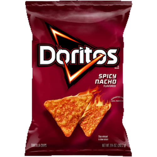 Doritos Spicy Nacho Flavored Tortilla Chips - 9.25 Ounce Image 1 of 3