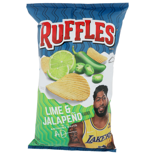 Ruffles Brand Lime & Jalapeno Flavored Potato Chips - 8 Ounce