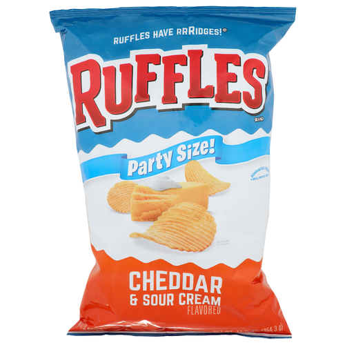 Ruffles Brand Cheddar & Sour Cream Flavored Potato Chips - 12.5 Ounce