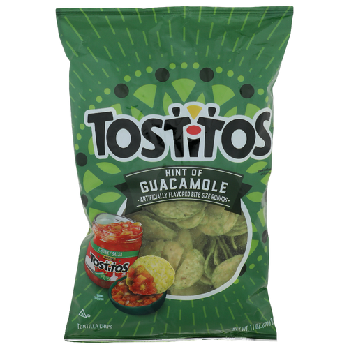 Tostitos Hint Of Guacamole Artifically Flavored Bite Size Rounds Tortilla Chips - 11 Ounce