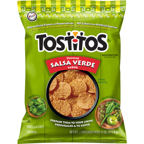 Tostitos Tortilla Chips Salsa Verde Flavored - 11 Ounce