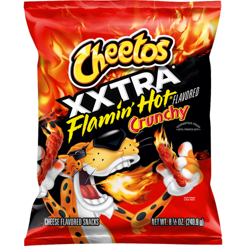 Cheetos Crunchy XXTRA Flamin' Hot Cheese Flavored Snacks - 8.5 Ounce Image 1 of 5