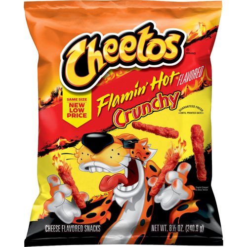 Cheetos  Crunchy Flamin' Hot Cheese Flavored Snacks - 8.5 Ounce