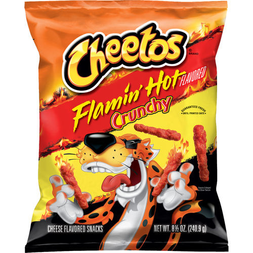 Cheetos Crunchy Flamin' Hot Cheese Flavored Snacks - 8.5 Ounce Image 1 of 3