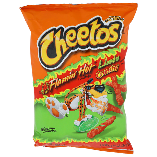 Cheetos Flamin' Hot Limon Flavored Crunchy Cheese Snacks - 8.5 Ounce