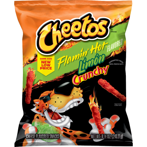 Cheetos  Crunchy Flamin' Hot Limon Cheese Flavored Snacks - 8.5 Ounce