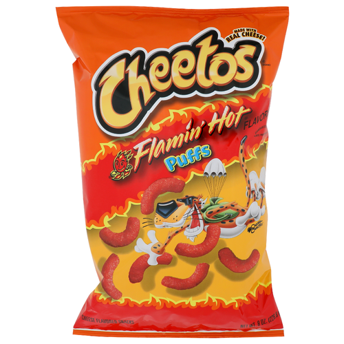 Cheetos Flamin Hot Flavored Cheese Snacks - 8 Ounce