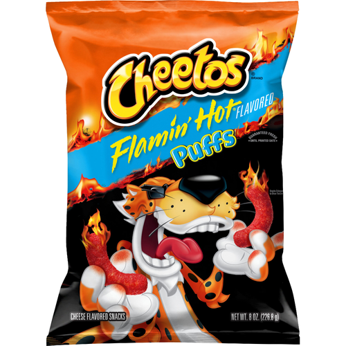 Cheetos Puffs Cheese Flavored Snacks Flamin' Hot - 8 Ounce