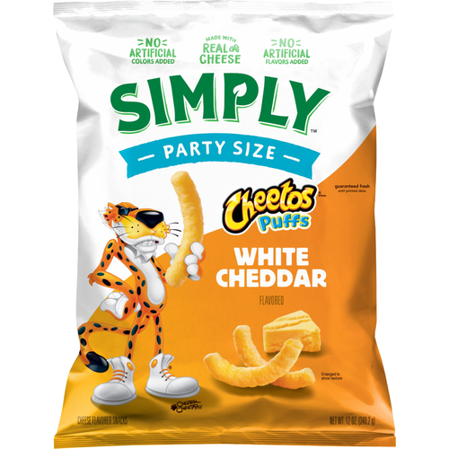 Cheetos Simply Puffs Cheese Flavored Snacks White Cheddar - 12 Ounce - 1 Count