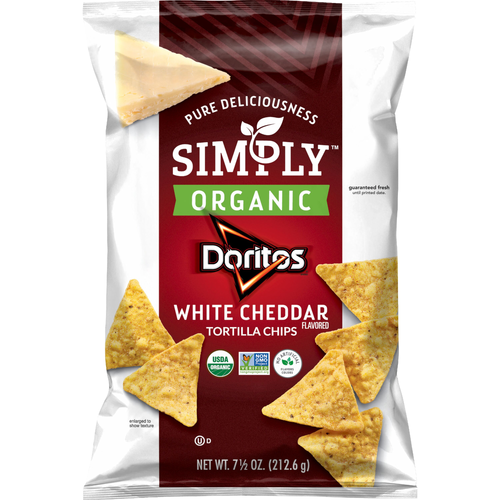 Doritos Simply Organic White Cheddar Flavored Tortilla Chips - 7.5 Ounce