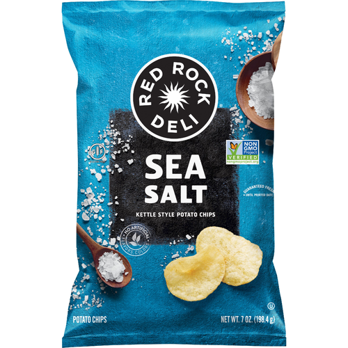 Red Rock Deli Kettle Style Potato Chips Sea Salt - 7 Ounce