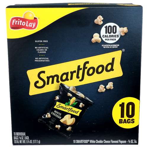 Smartfood White Cheddar Cheese Flavored Popcorn - 0.625 Ounce - 10 Count