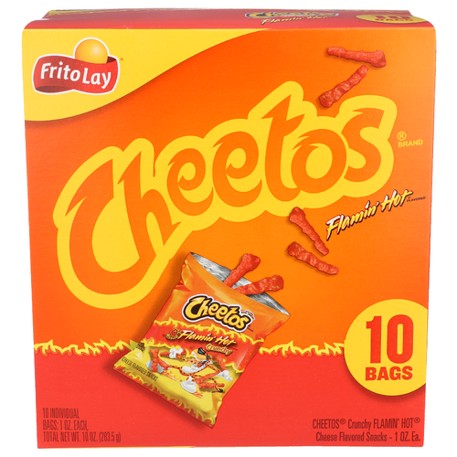 Cheetos Flamin' Hot Crunchy Cheese Flavored Snacks - 10 Ounce