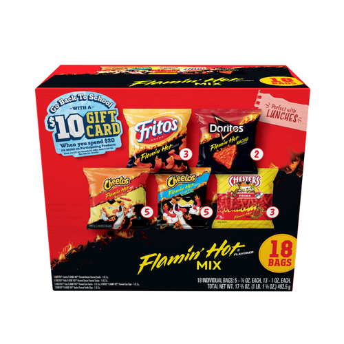 Frito Lay Flamin' Hot Mix Variety Pack - 17.38 Ounce Image 1 of 3