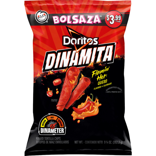 Doritos Dinamita Flamin' Hot Queso Rolled Tortilla Chips - 9.25 Ounce