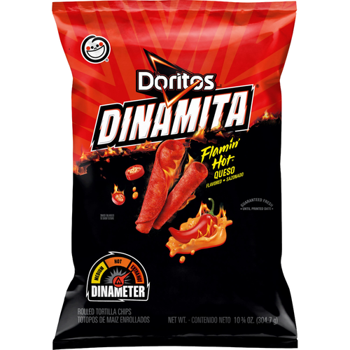 Doritos Dinamita Flamin' Hot Queso Rolled Tortilla Chips - 10.75 Ounce