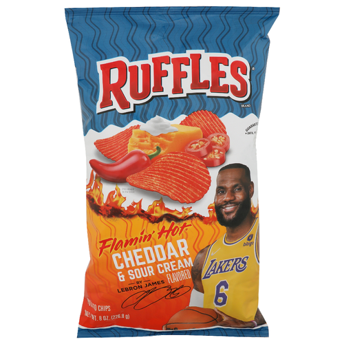 Ruffles Brand Flamin' Hot Potato Chips - 8 Ounce