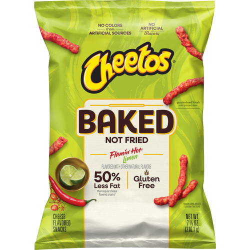 Cheetos Baked Flamin' Hot Limon Cheese Flavored Snacks - 7.63 Ounce