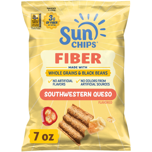 SunChips Whole Grain And Black Bean Snacks Southwestern Queso Flavored - 7 Ounce Image 1 of 5
