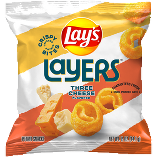 Lay's Layers Three Cheese Flavored Potato Snacks - 0.5 Ounce
