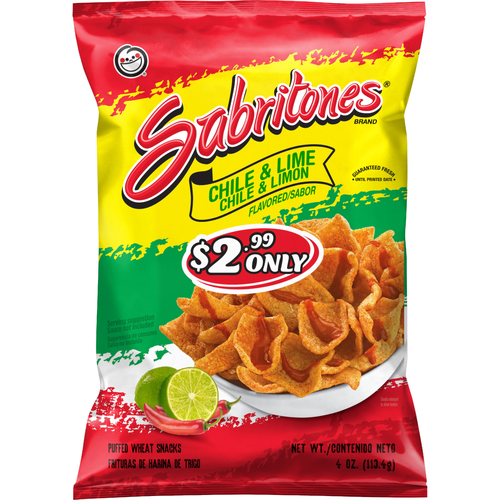 Sabritones Puffed Wheat Snacks Chile & Lime Flavored - 4 Ounce - 1 Count