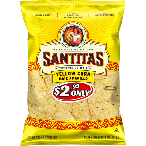 Santitas Tortilla Chips Yellow Corn - 11 Ounce Image 1 of 7