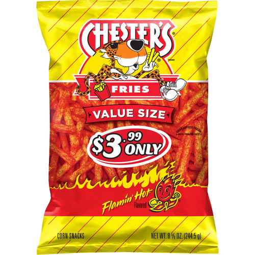 Chester's Value Size Fries Flamin' Hot Flavored Corn Snacks  - 8.63 Ounce