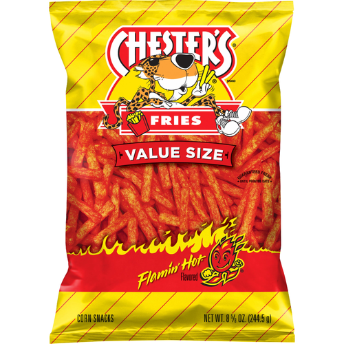 Chester's  Value Size Fries Flamin' Hot Flavored Corn Snacks  - 8.63 Ounce