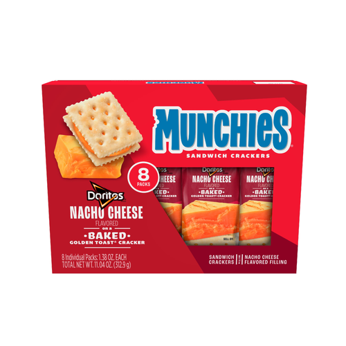 Munchies Sandwich Crackers Doritos Nacho Cheese Flavored - 11.04 Ounce