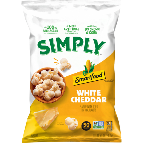Smartfood Simply White Cheddar Flavored Popcorn - 5.25 Ounce