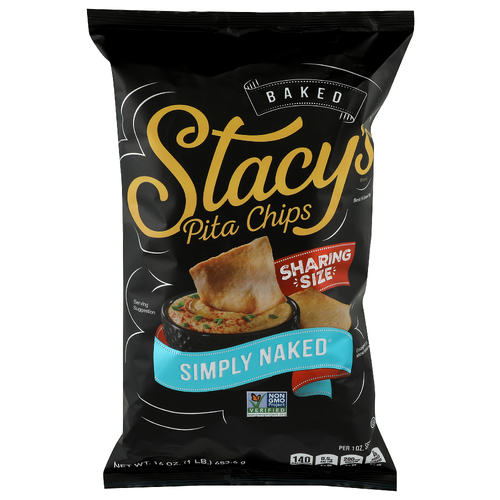Stacy's Pita Chips Simply Naked, Baked, Sharing Size - 16 Ounce