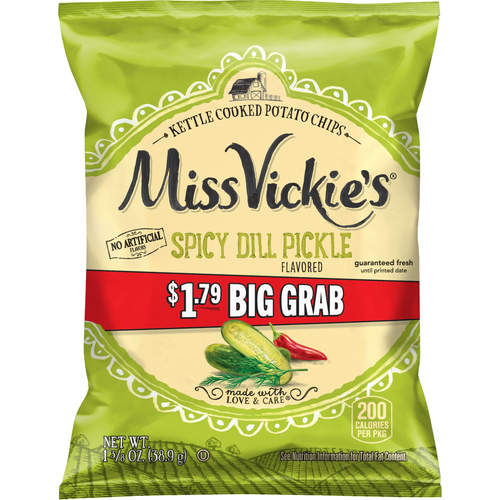 Miss Vickie's Kettle Cooked Spicy Dill Pickle Potato Chips - 1.38 Ounce