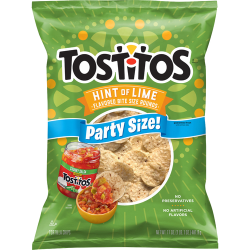 Tostitos Tortilla Chips Hint Of Lime Flavored - 17 Ounce