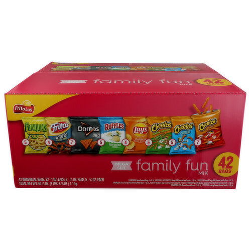 Frito Lay Family Fun Mix, Mega Size - 0.026 Kilogram - 42 Count