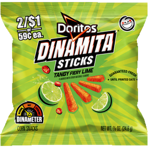 Doritos Dinamita Sticks Tangy Fiery Lime Corn Snacks - 0.88 Ounce