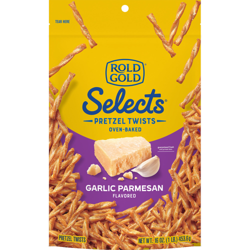 Rold Gold Selects Pretzels Twists Garlic Parmesan Flavored - 16 Ounce