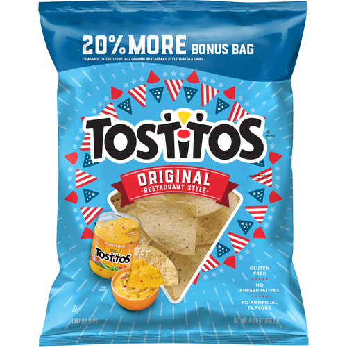 Tostitos Bonus Tortilla Chips Restaurant Style - 14.43 Ounce