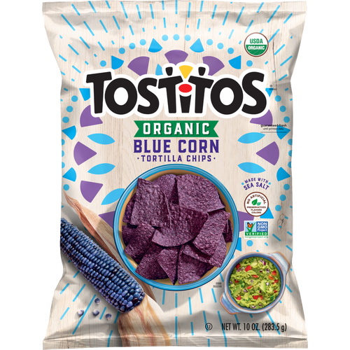 Tostitos Organic Tortilla Chips Blue Corn - 10 Ounce