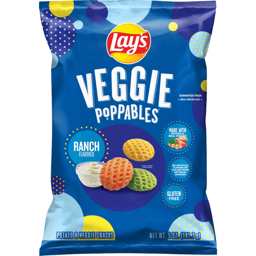 Lay's Veggie Poppables Potato & Veggie Snacks Ranch Flavored - 5 Ounce