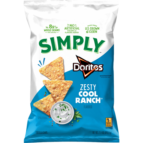Doritos Simply  Zesty Cool Ranch Tortilla Chips - 7.5 Ounce
