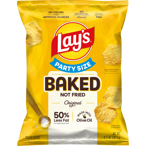 Lay's Baked Party Size Original Flavored Potato Chips - 9.25 Ounce