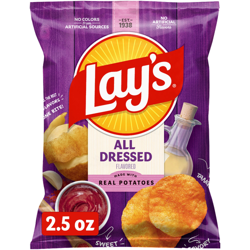 Lay's All Dressed Flavored Potato Chips - 2.5 Ounce