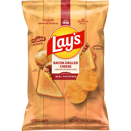 Lay's Bacon Grilled Cheese Flavored Potato Chips - 7.75 Ounce