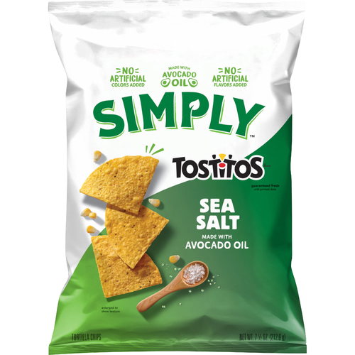 Tostitos Simply Tortilla Chips Sea Salt Made With Avocado Oil - 7.5 Ounce