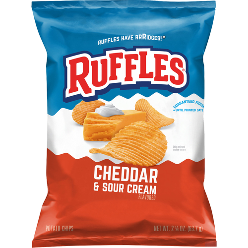 Ruffles  Cheddar & Sour Cream Flavored Potato Chips - 2.25 Ounce