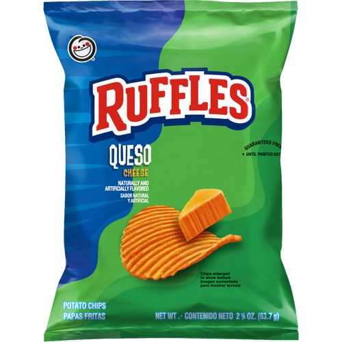 Ruffles Queso Cheese Flavored Potato Chips - 2.25 Ounce