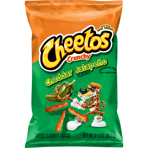 Cheetos Crunchy Cheddar Jalapeno Cheese Flavored Snacks - 2.88 Ounce