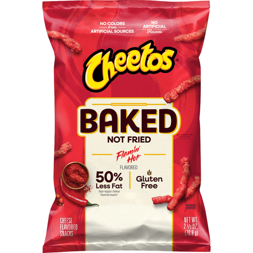 Cheetos Baked Flamin' Hot Cheese Flavored Snacks - 2.5 Ounce