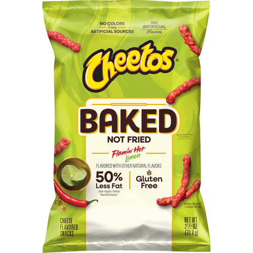 Cheetos Baked Flamin' Hot Limon Cheese Flavored Snacks - 2.5 Ounce