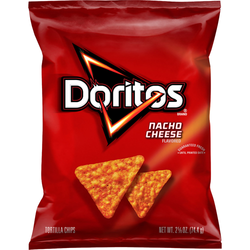Doritos  Nacho Cheese Flavored Tortilla Chips - 2.63 Ounce